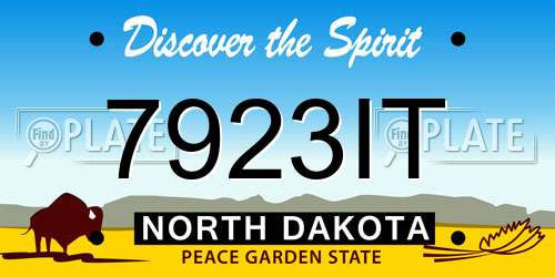 7923IT North Dakota License Plate
