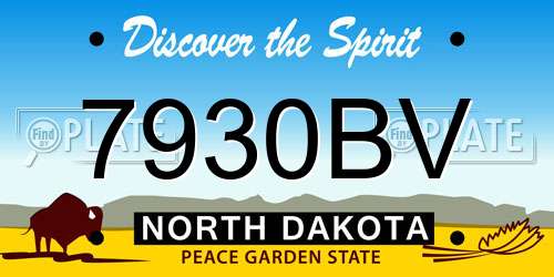 7930BV North Dakota License Plate