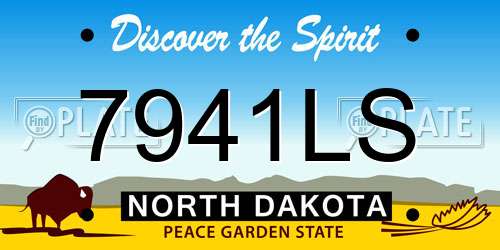 7941LS North Dakota License Plate