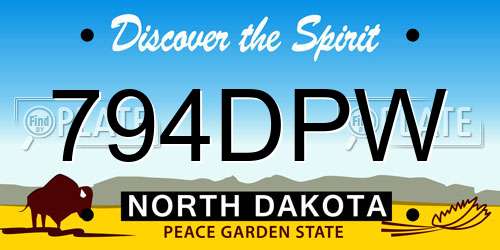 794DPW North Dakota License Plate