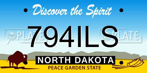 794ILS North Dakota License Plate