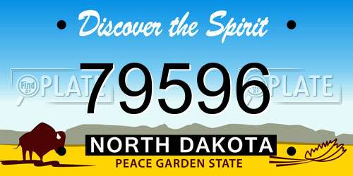 79596 North Dakota License Plate
