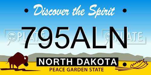 795ALN North Dakota License Plate