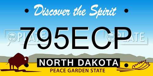 795ECP North Dakota License Plate