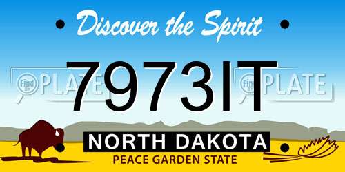 7973IT North Dakota License Plate