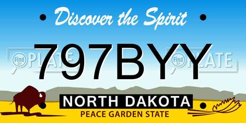 797BYY North Dakota License Plate