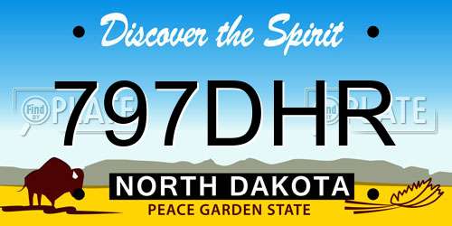 797DHR North Dakota License Plate