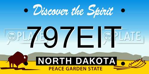 797EIT North Dakota License Plate