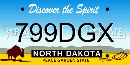 799DGX North Dakota License Plate