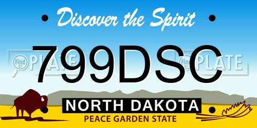 799DSC North Dakota License Plate