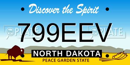 799EEV North Dakota License Plate