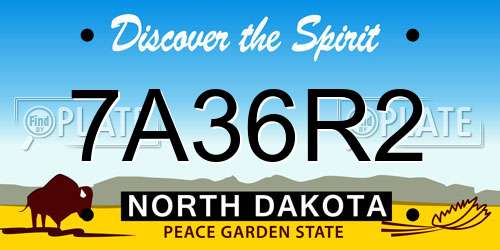 7A36R2 North Dakota License Plate