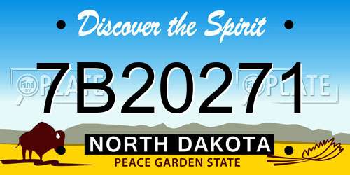 7B20271 North Dakota License Plate