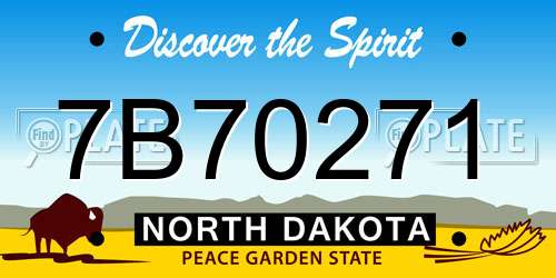 7B70271 North Dakota License Plate