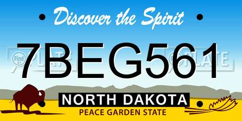 7BEG561 North Dakota License Plate