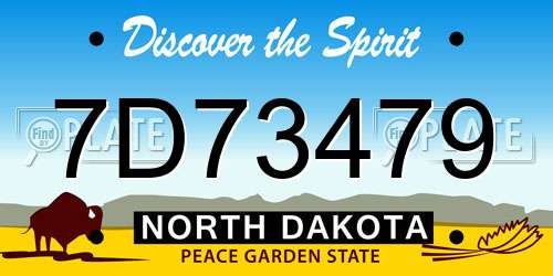 7D73479 North Dakota License Plate