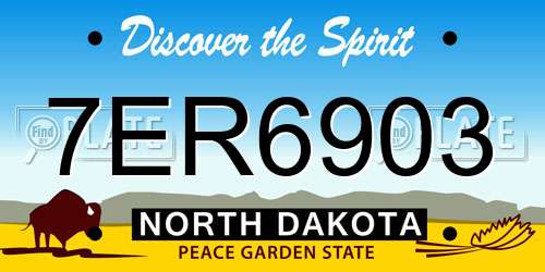 7ER6903 North Dakota License Plate