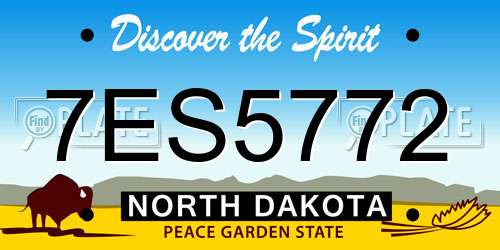 7ES5772 North Dakota License Plate