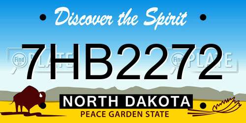 7HB2272 North Dakota License Plate