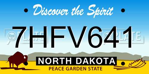7HFV641 North Dakota License Plate
