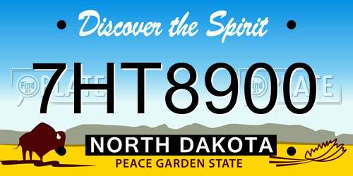 7HT8900 North Dakota License Plate