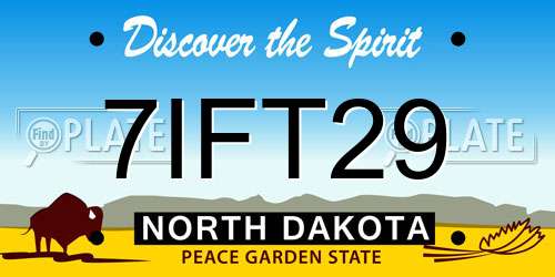 7IFT29 North Dakota License Plate