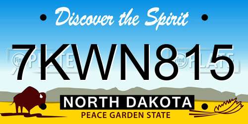 7KWN815 North Dakota License Plate