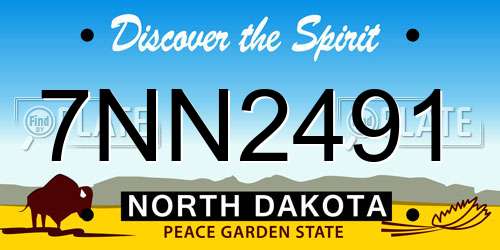7NN2491 North Dakota License Plate