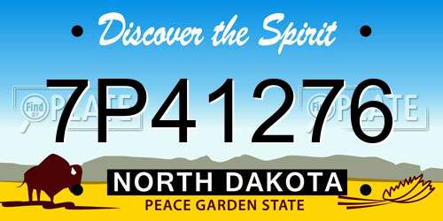 7P41276 North Dakota License Plate