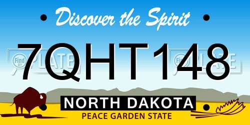 7QHT148 North Dakota License Plate