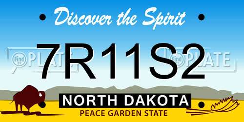 7R11S2 North Dakota License Plate