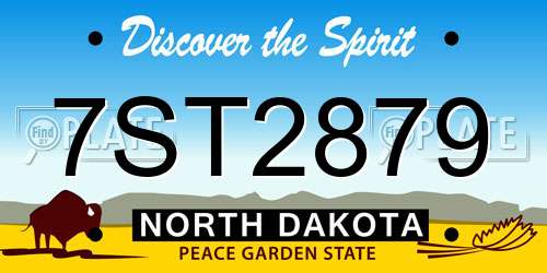 7ST2879 North Dakota License Plate