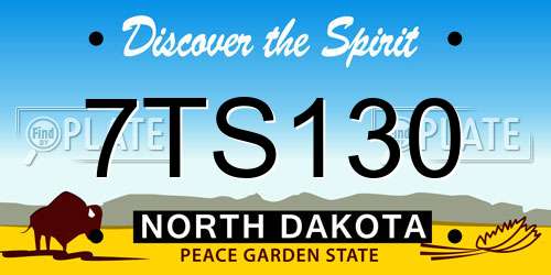 7TS130 North Dakota License Plate