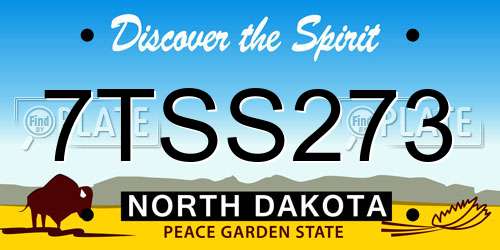 7TSS273 North Dakota License Plate