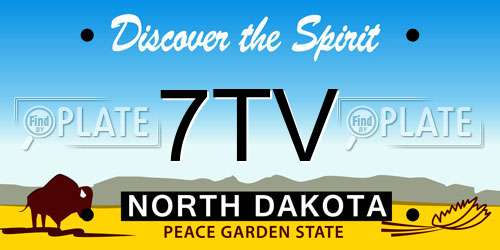 7TV North Dakota License Plate