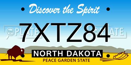 7XTZ84 North Dakota License Plate