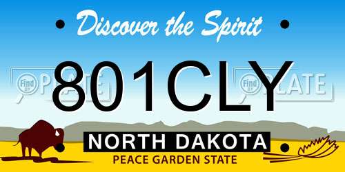 801CLY North Dakota License Plate