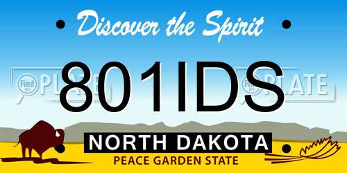 801IDS North Dakota License Plate
