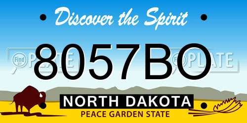 8057BO North Dakota License Plate