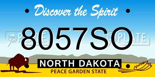 8057SO North Dakota License Plate