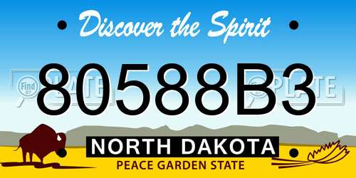 80588B3 North Dakota License Plate