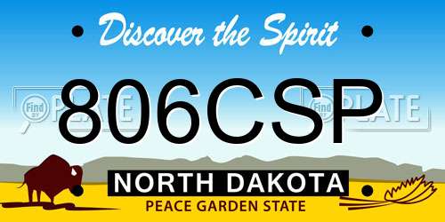 806CSP North Dakota License Plate
