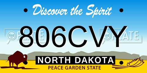 806CVY North Dakota License Plate