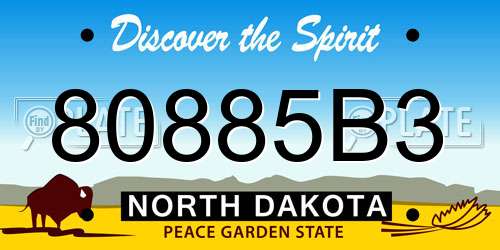 80885B3 North Dakota License Plate
