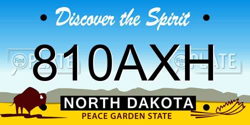 810AXH North Dakota License Plate