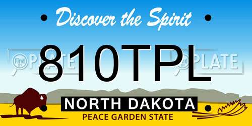 810TPL North Dakota License Plate