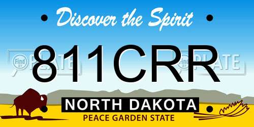 811CRR North Dakota License Plate