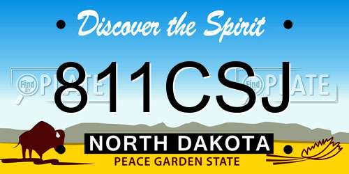 811CSJ North Dakota License Plate
