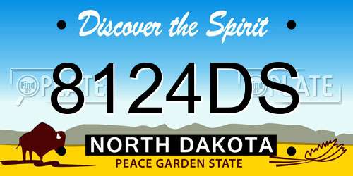 8124DS North Dakota License Plate