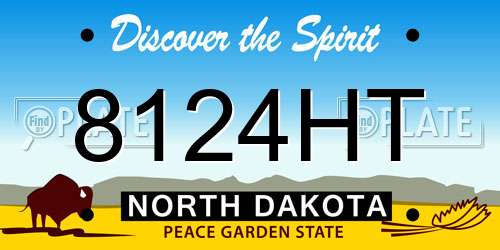 8124HT North Dakota License Plate